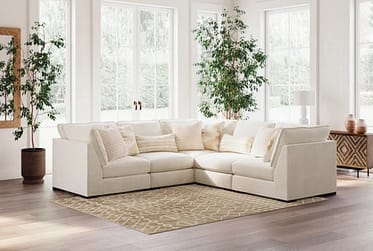 Donelson Creek Vanilla 5 Piece Sectional