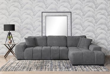 Octavia Charcoal 2-Piece Sectional