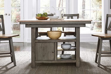 Lindsey Farm Gray Counter Height 5 Piece Dining Set