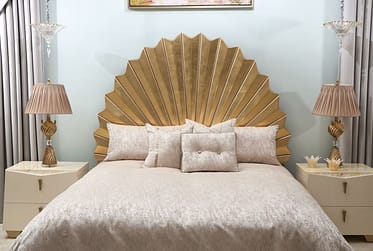 Fantosini Gold King Fan Bed By Michael Amini