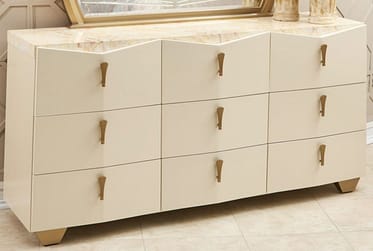 Fantosini Creamy Pearl 9-Drawer Dresser By Michael Amini