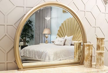Fantosini Gold Leaf Dresser Mirror By Michael Amini