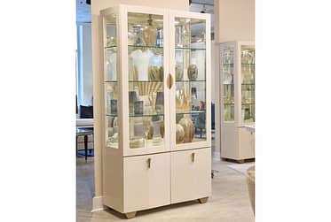 Fantosini Creamy Pearl 2 Piece Display Cabinet By Michael Amini