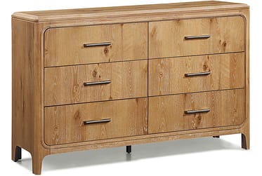 Westcott Cerused Natural 6-Drawer Dresser