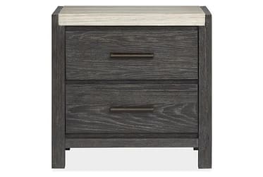 Plum Creek Ravenwood Black 2-Drawer Nightstand
