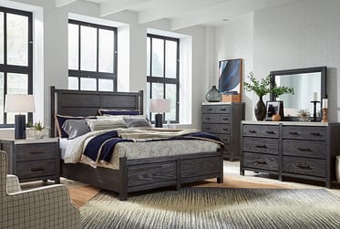 Plum Creek Ravenwood Black 5 Piece King Bedroom Set