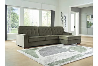Caspian-Town Olive 2-Piece Sectional With Right Chaise