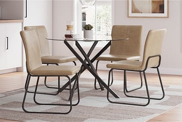 Pharwynn Glass 5 Piece Dining Set