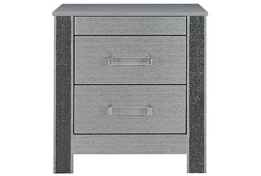 Logan Silver 3-Drawer Nightstand