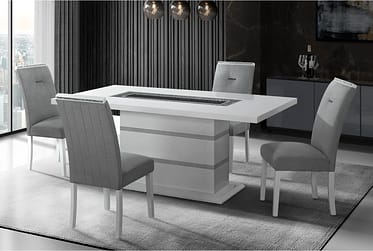 Monaco White 7 Piece Dining Set