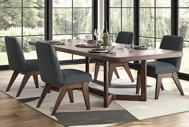 Dilenno Dark Brown 5 Piece Dining Set