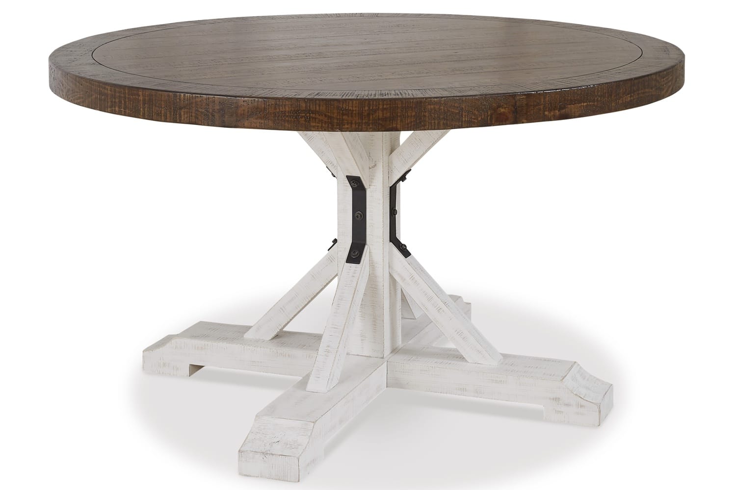 Valebeck Two Tone Round Dining Table Georgia Furniture Mart 0516