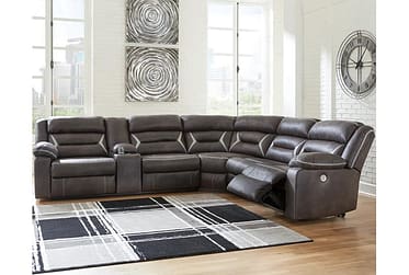 Kincord Midnight 124″ 4 Piece Power Reclining Sectional