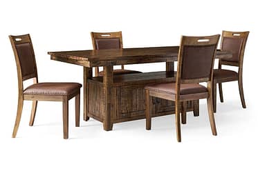 Cannon Valley Brown 5 Piece Counter Height Set