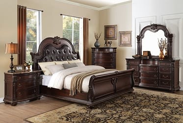 Cavalier Cherry King 4 Piece Bedroom Set