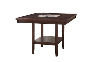 Fulton Brown Counter Height Dining Table With Lazy Susan