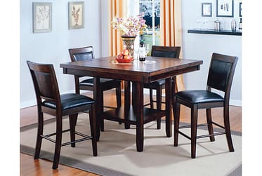 Fulton Brown 5 Piece Counter Height Dining Set