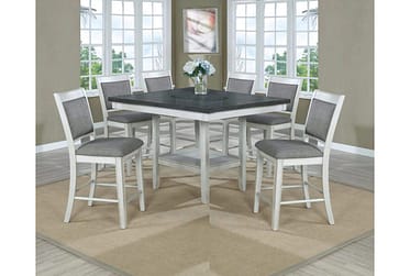 Fulton White Counter Height 7 Piece Dining Set