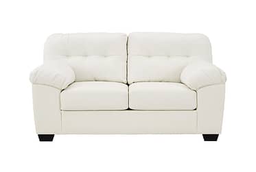 Donlen White Loveseat