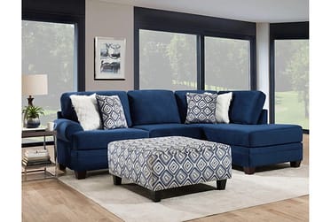 Groovy Navy 124″ 2 Piece Sectional