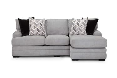 Cleo Gray 99″ Sofa With Reversible Chaise