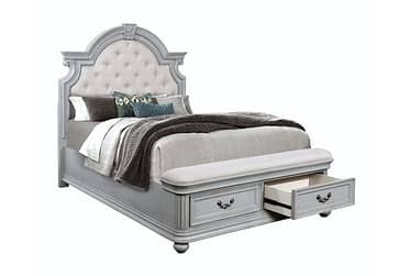 B0262 Upholstered King Bed With Storage