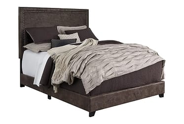Dolante King Brown Upholstered Bed