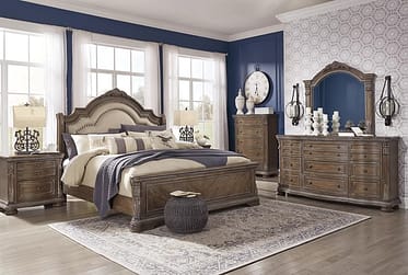 Charmond Upholstered Queen 5 Piece Bedroom Set