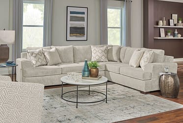 Ritzy Cream 2 Piece Sectional