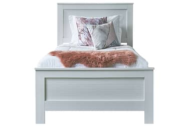Catalina White Twin Panel Bed