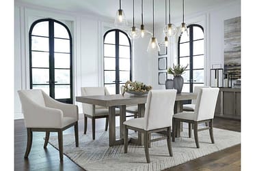 Anibecca 7 Piece Dining Set With 2 Arm Chairs