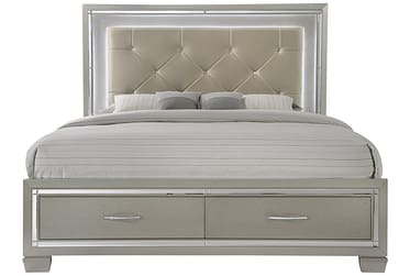 Platinum Queen Storage Bed