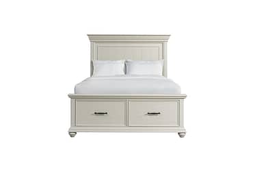 Slater White Queen Storage Bed
