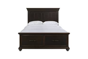 Slater Black Queen Bed With Storage