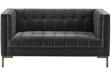 Isaac Gray Velvet Loveseat