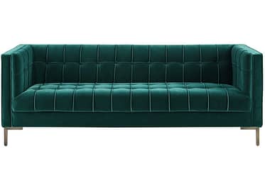 Isaac Green Velvet Sofa