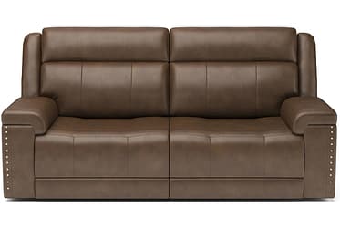 Yuma Walnut Leather Power Reclining Sofa