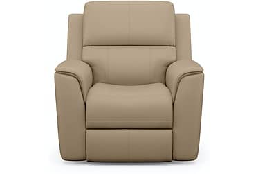 Henry Ivory Leather Power Recliner