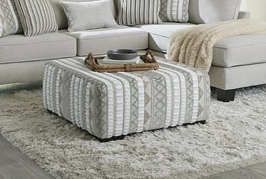 Bend Ivory Cocktail Ottoman