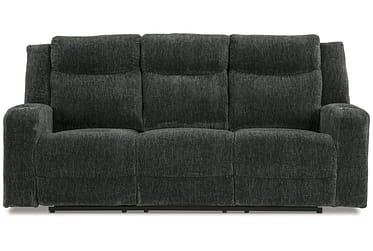 Martinglenn Ebony Power Reclining Sofa With Drop Down Table