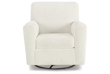 Herstow Ivory Swivel Glider Accent Chair