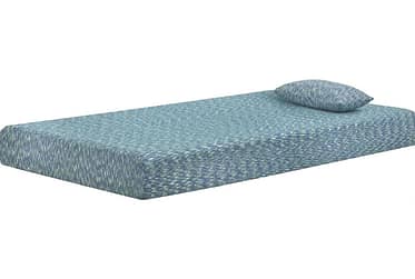Ashley IKidz Blue 7″ Firm Full Mattress & Pillow