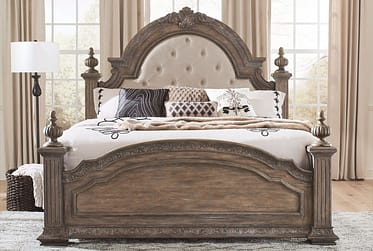 Carlisle Court Upholstered Poster Queen Bed