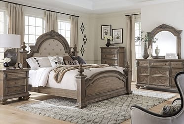Carlisle Court 5 Piece Poster Queen Bedroom Room Set