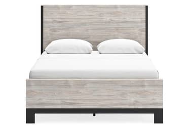 Vessalli Two-tone King Panel Bed
