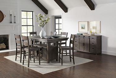 Madison County Barnwood Counter Height 7 Piece Dining Set