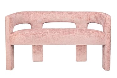 Gwen Pink Open-Back Upholstered Bench