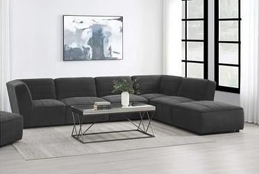 Sunny Charcoal 6-Piece Sectional