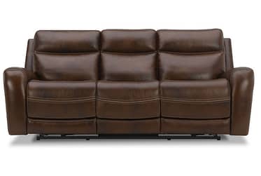 Blair Cognac Leather Power Reclining Sofa
