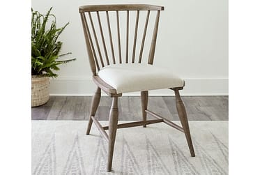 Americana Farmhouse Dusty Taupe Upholstered Side Chair